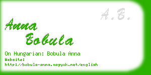 anna bobula business card